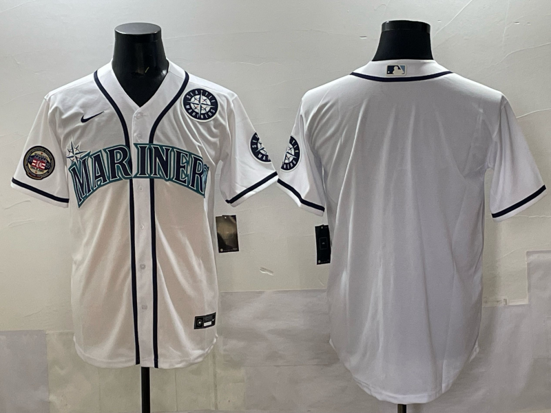 Men Seattle Mariners blank white MLB 2025 Nike jersey 008